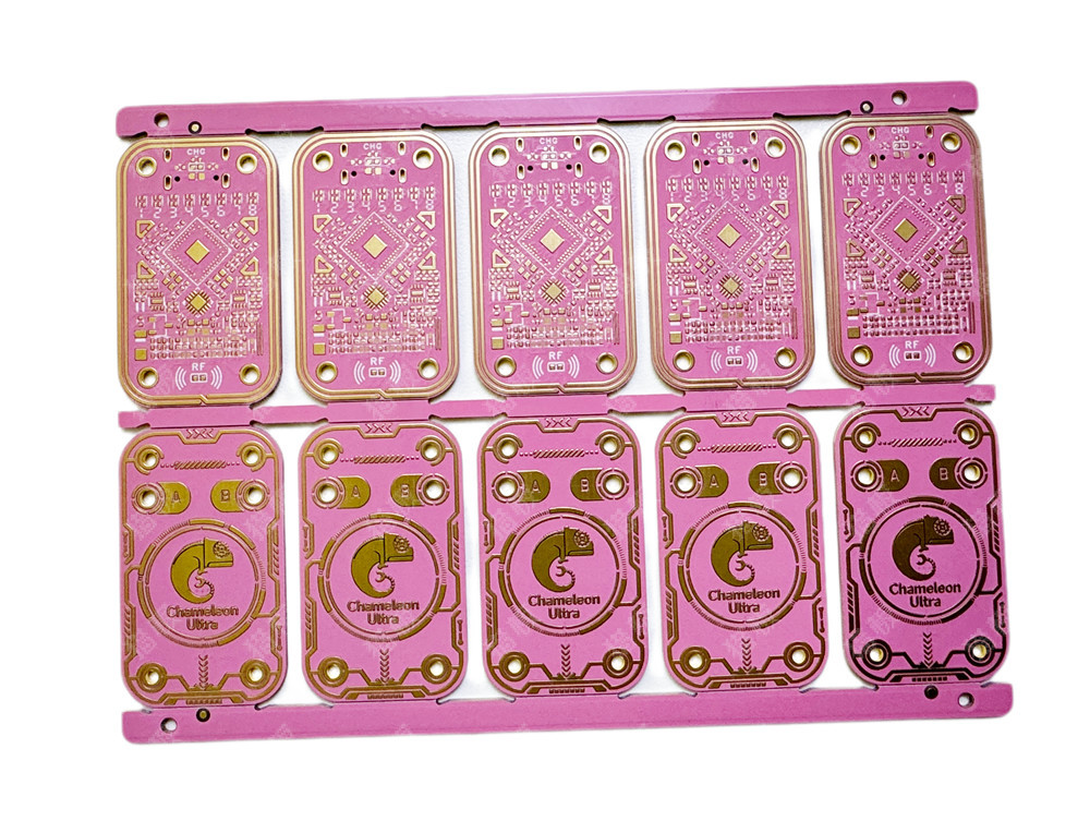 4层 FR-4 板厚1.6mm 定制猎板樱花粉油墨-1.jpg