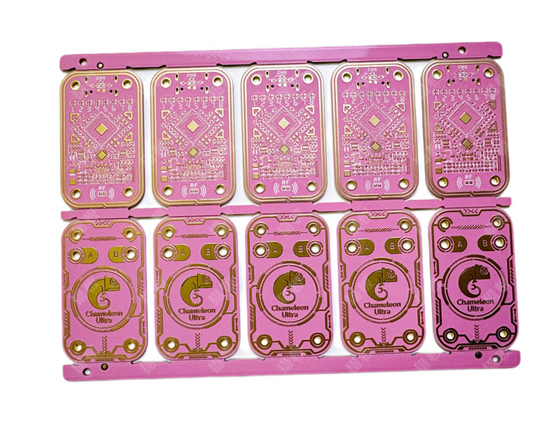 4层 FR-4 板厚1.6mm 定制猎板樱花粉油墨-1.jpg